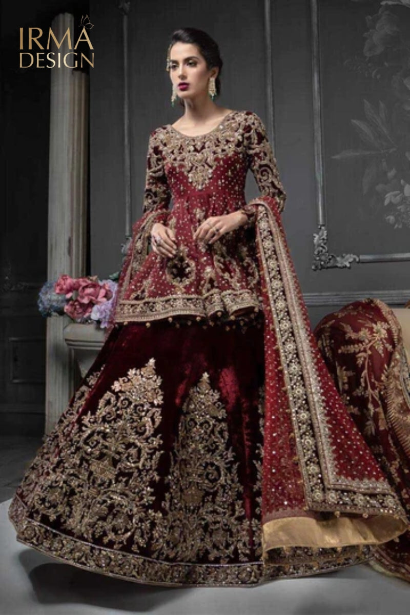 Red Wedding Dress | Maria B Inspired Irma Haroon Red Wedding Dress | Maria B Inspired Irma Haroon