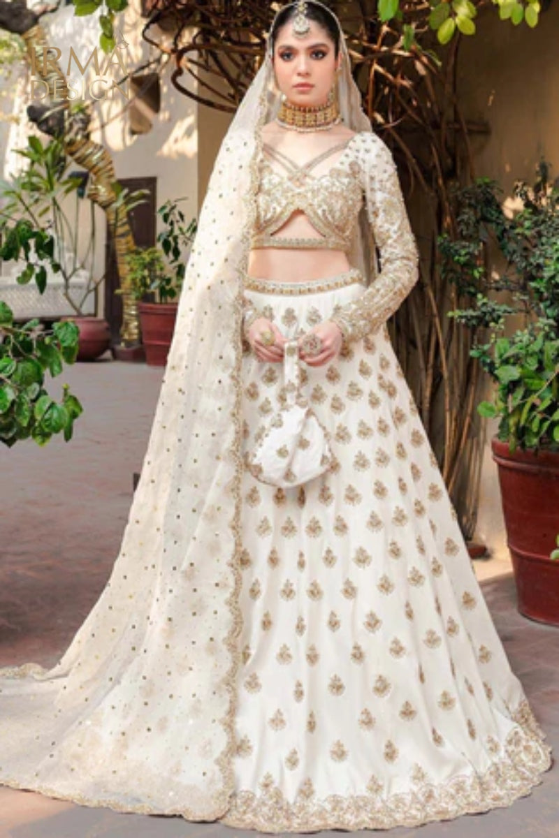 White Ethereal Wedding Gown | Kanwal Malik Inspired