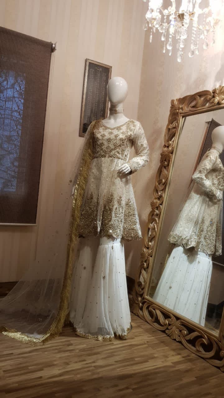 Abeer | Ivory Nikkah Gharara