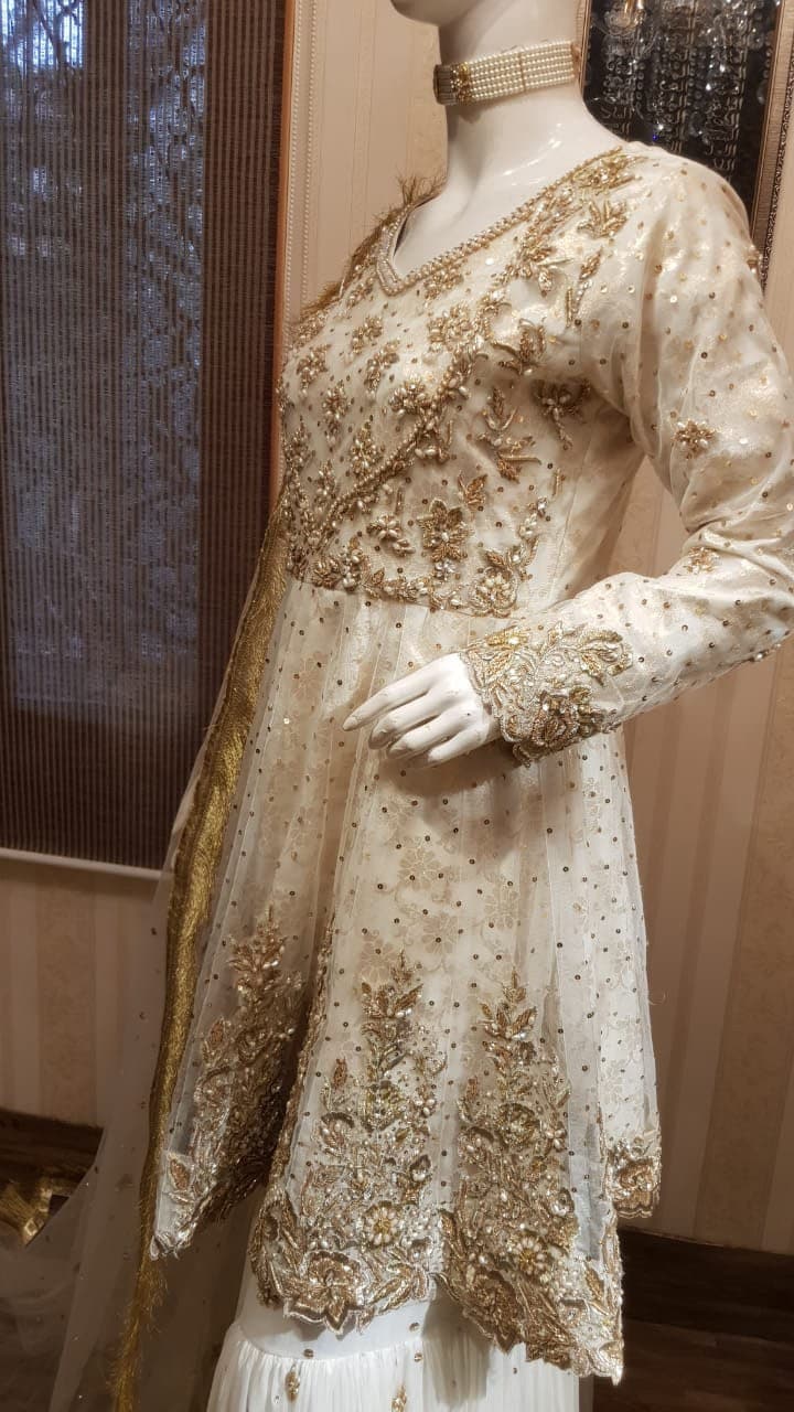 Abeer | Ivory Nikkah Gharara
