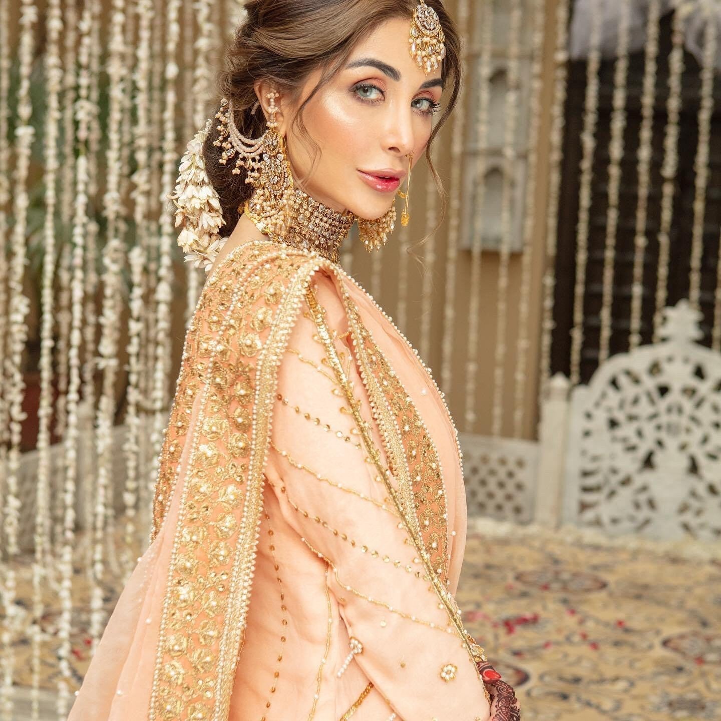 Peach Pink Nikkah Gharara