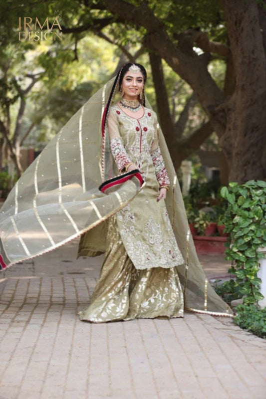 Layla Mehendi Green Gharara