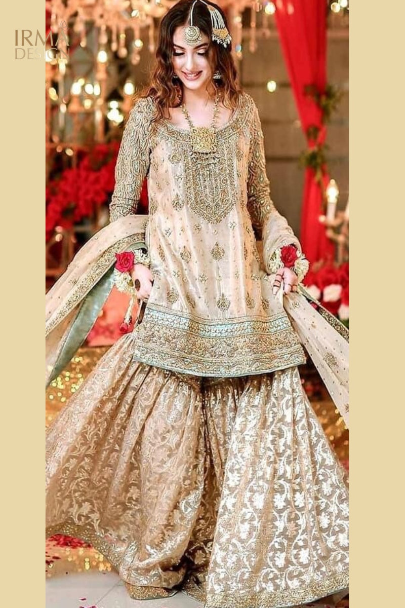 Pakistani Nikkah Gharara Dress