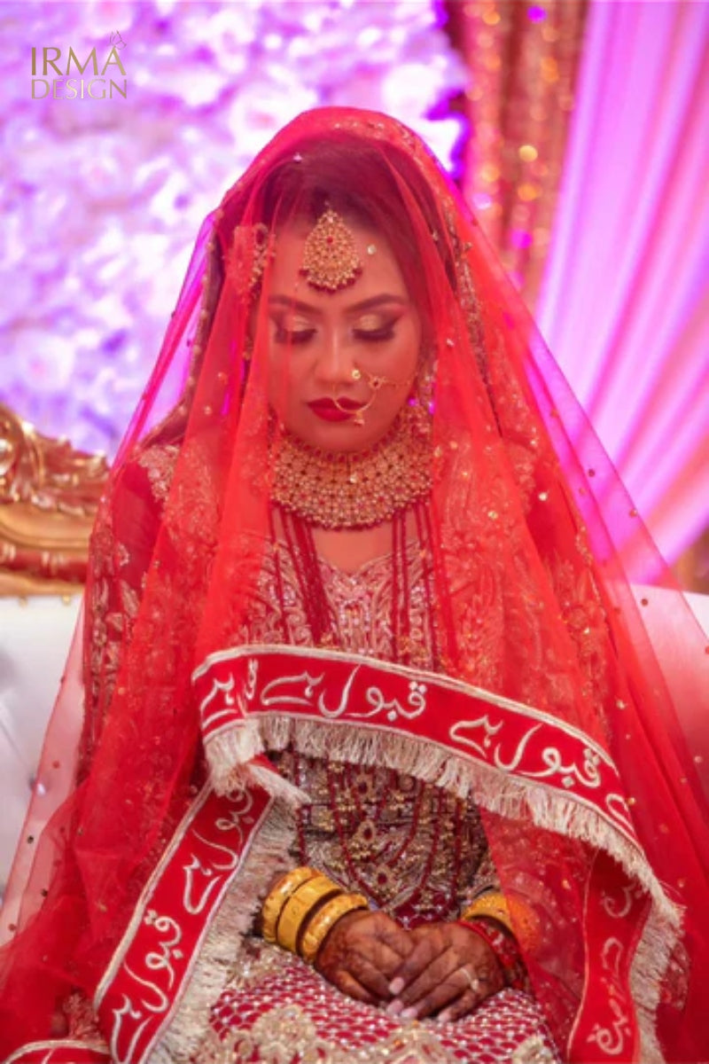 Qubool Hai Red Nikkah Dupatta