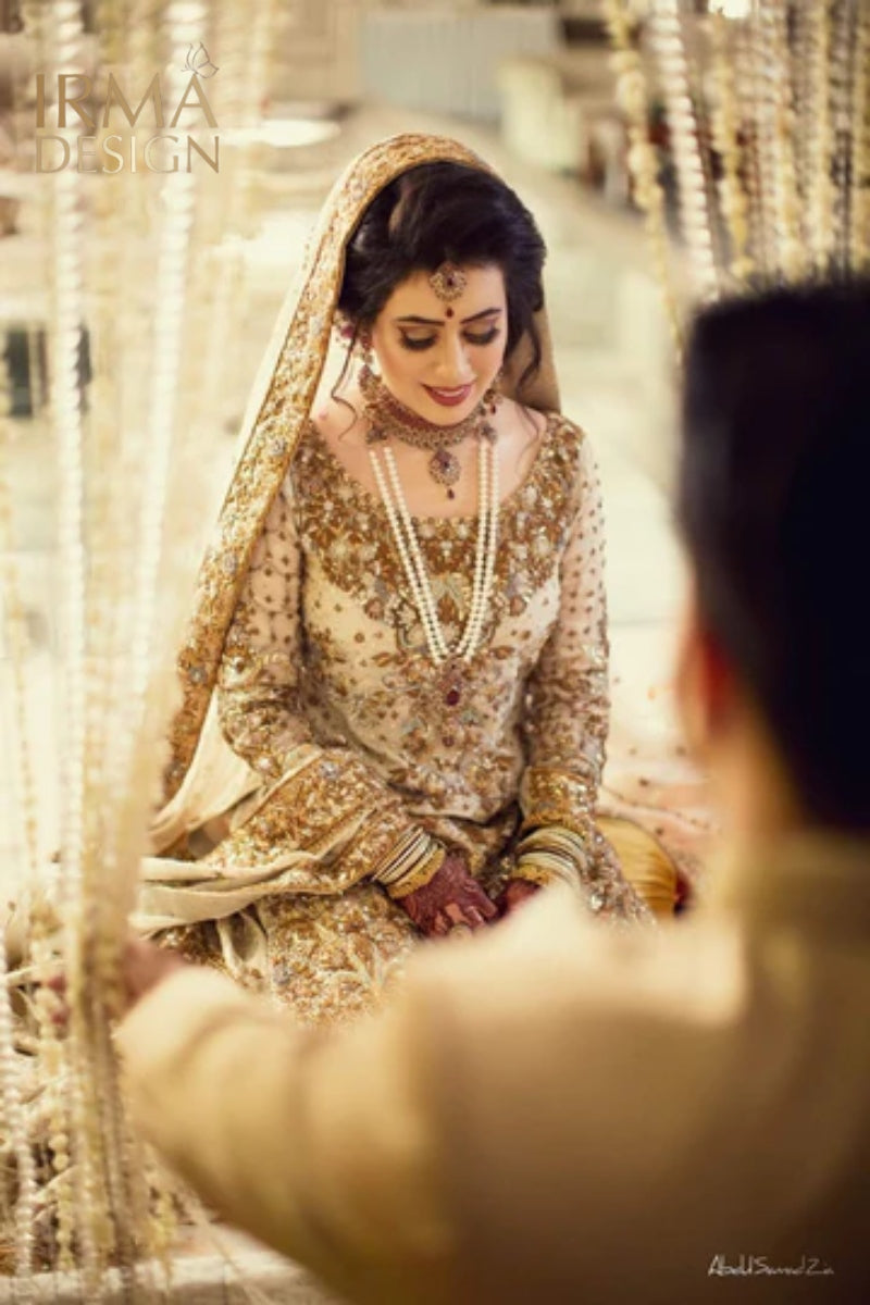 Gold Nikah Gharara