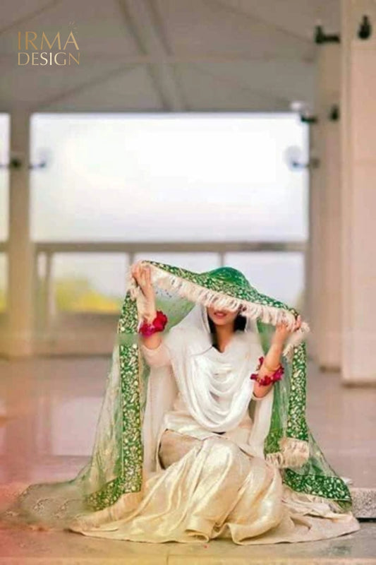 Green Nikkah Dupatta