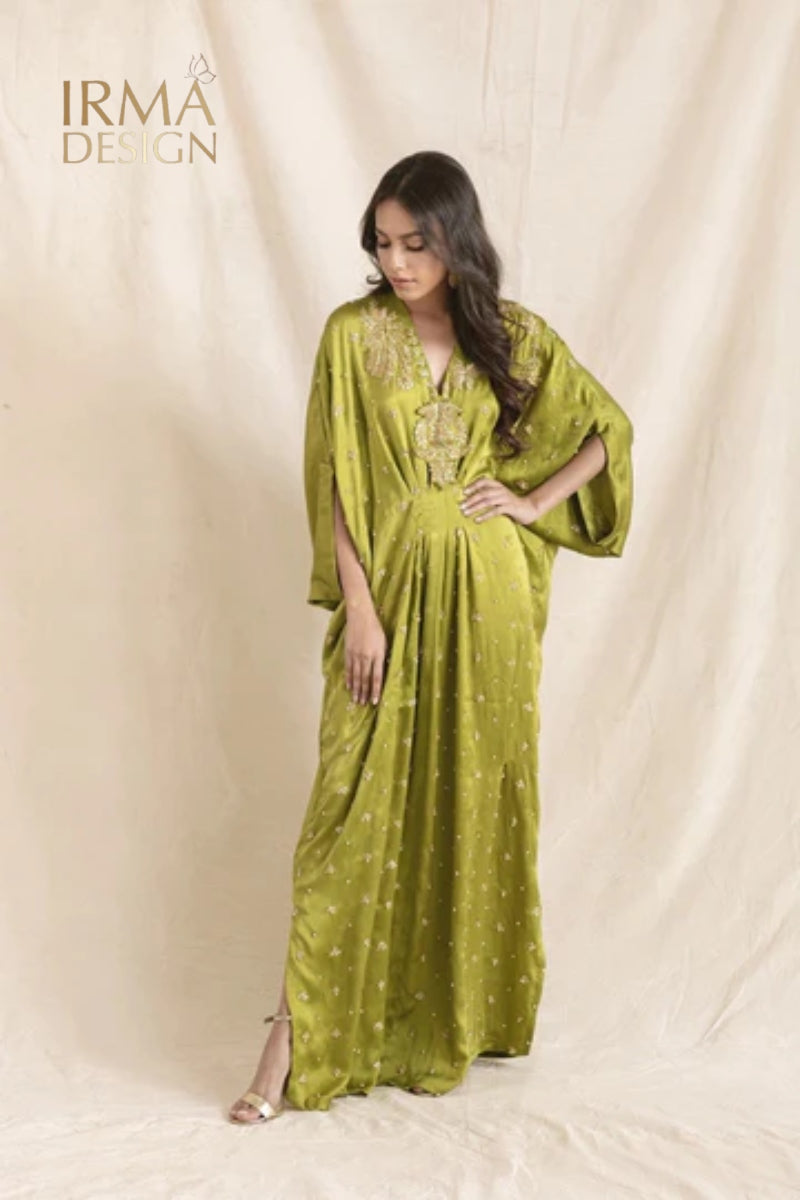 Green Silk Kaftan