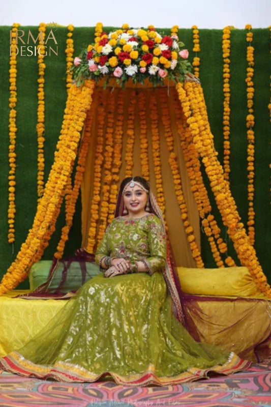 Huma Mehendi Lehenga