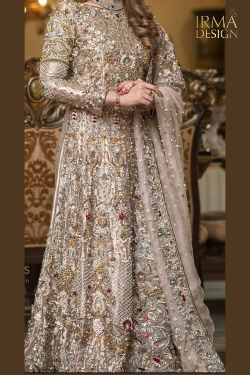 Pakistani Bridal gown, long maxi dress