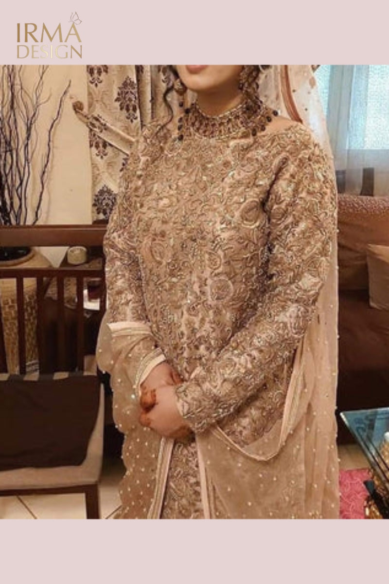 Pakistani Bridal Nikkah outfit, nikah/wedding gown pakistani/indian/bengali wedding dress