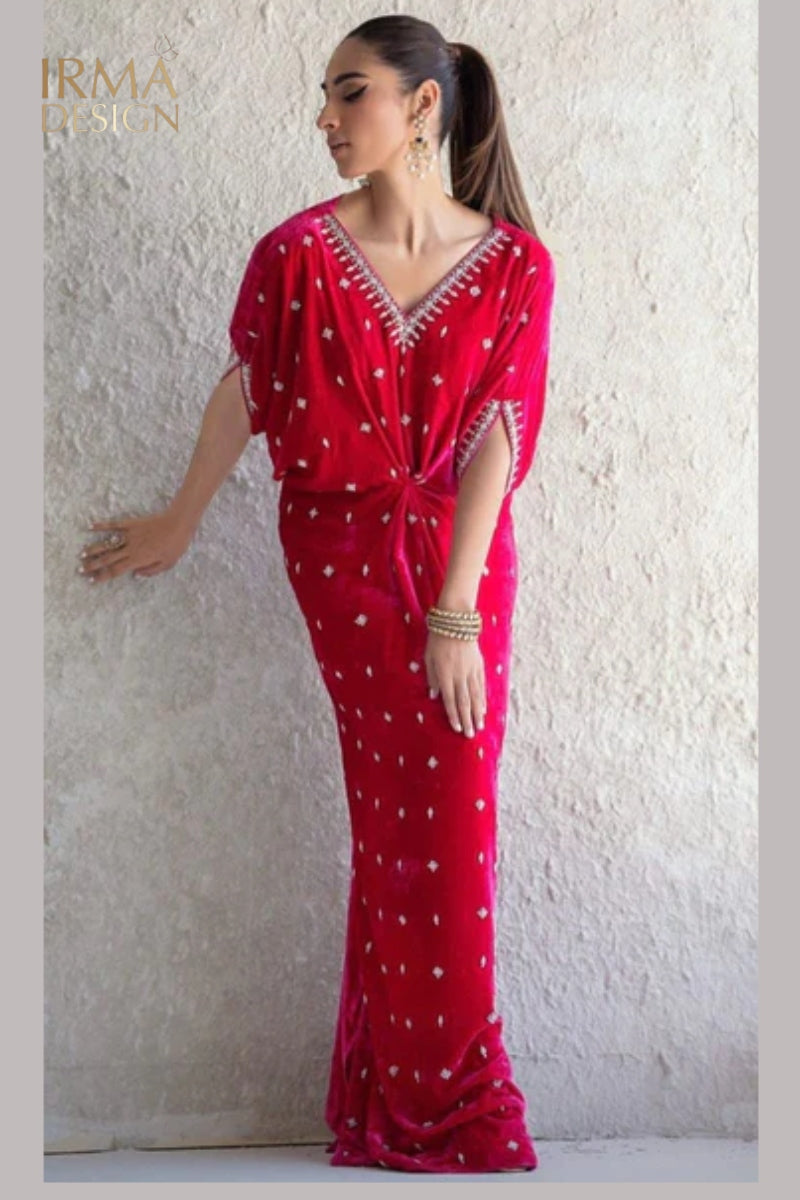 Red Velvet Kaftan