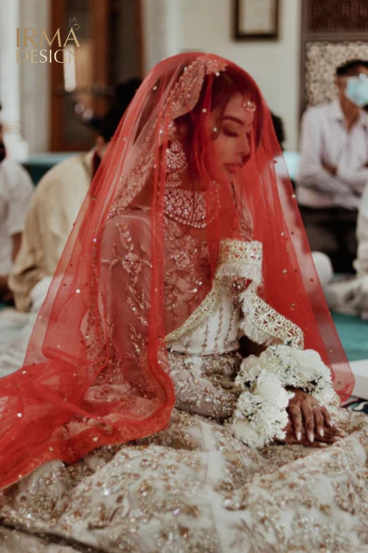 Red Nikah Dupatta