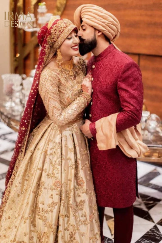 Sheeba Kapadia inspired Traditional Pakistani Red Bridal Dress