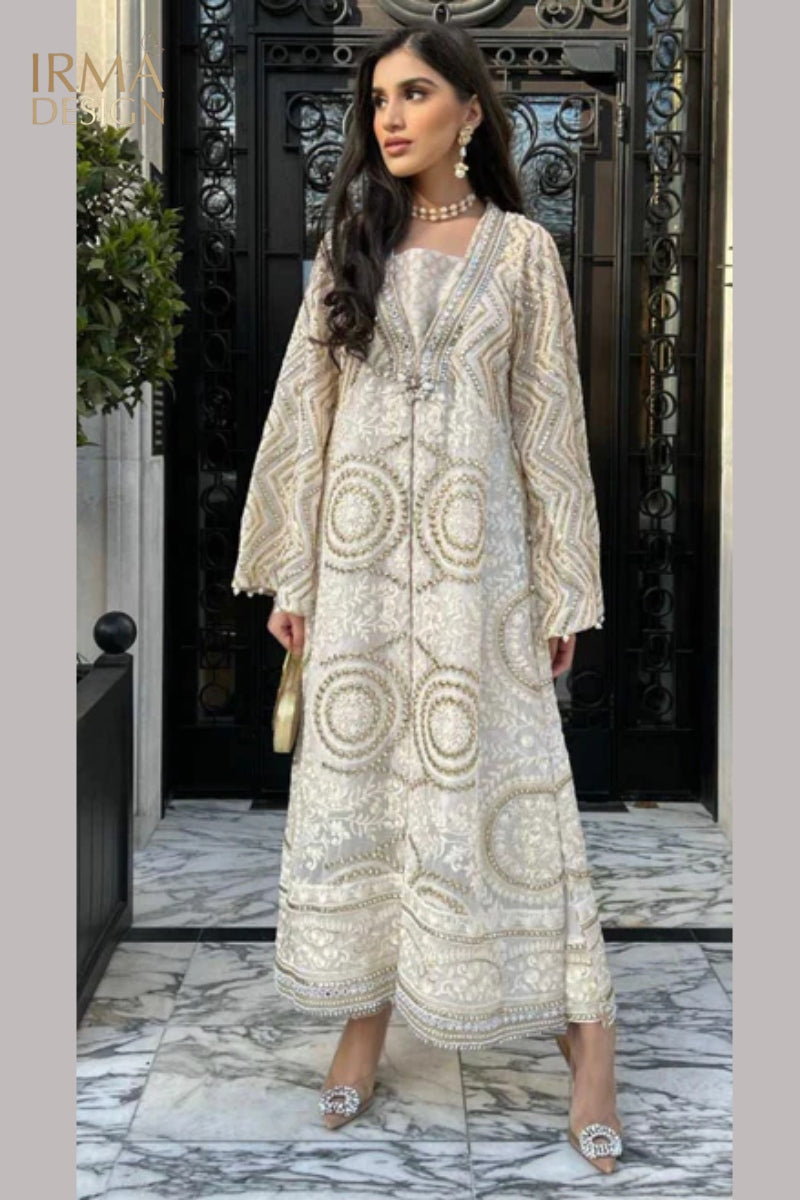 White and gold Kaftan