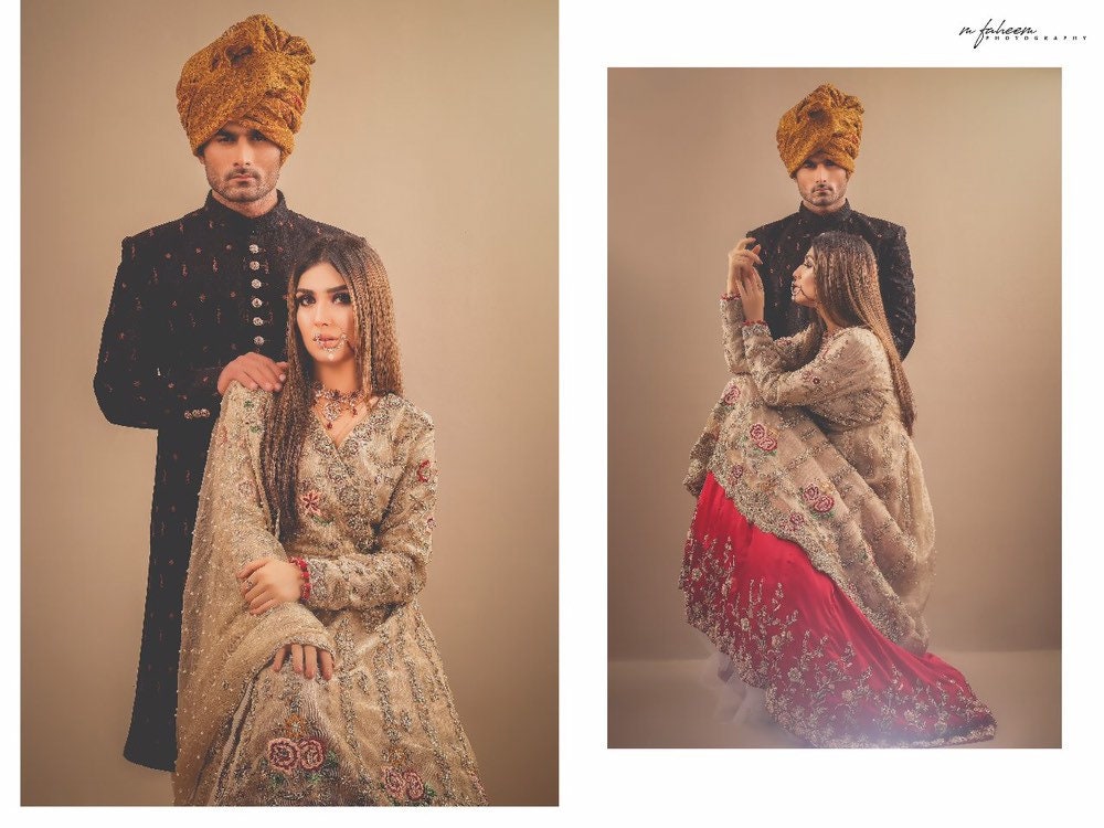 Sofia | Champgne And Red Bridal Lehenga