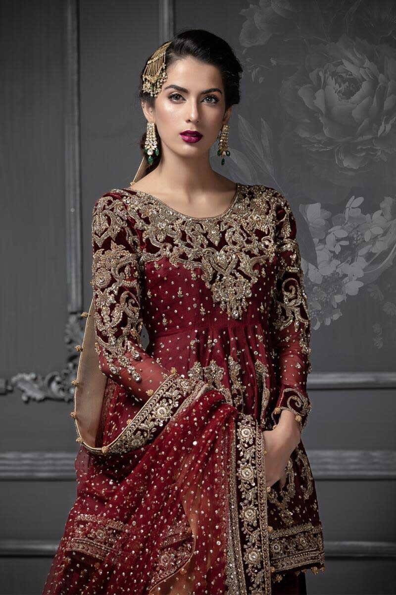maria b red dress DRESS UP THIS EID IN THIS BOLD AND GORGEOUS RED DRESS BY MARIA B