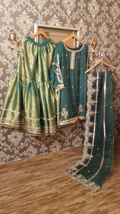 Shabana | Green Gharara