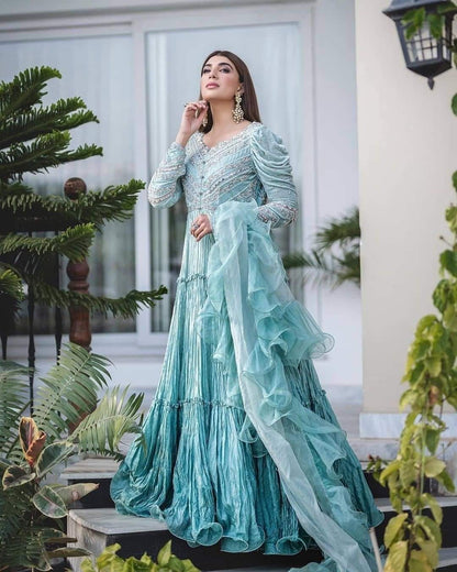 Powder Blue Long Maxi Dress
