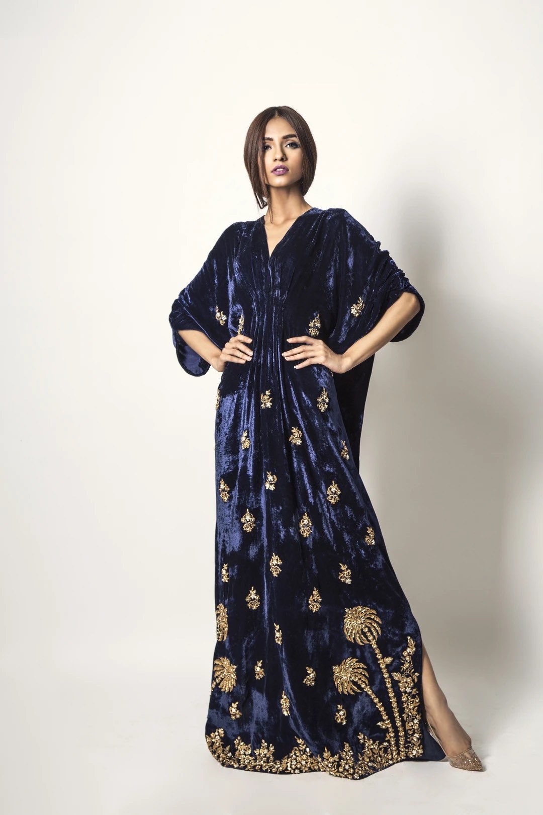 Velvet Navy Kaftan