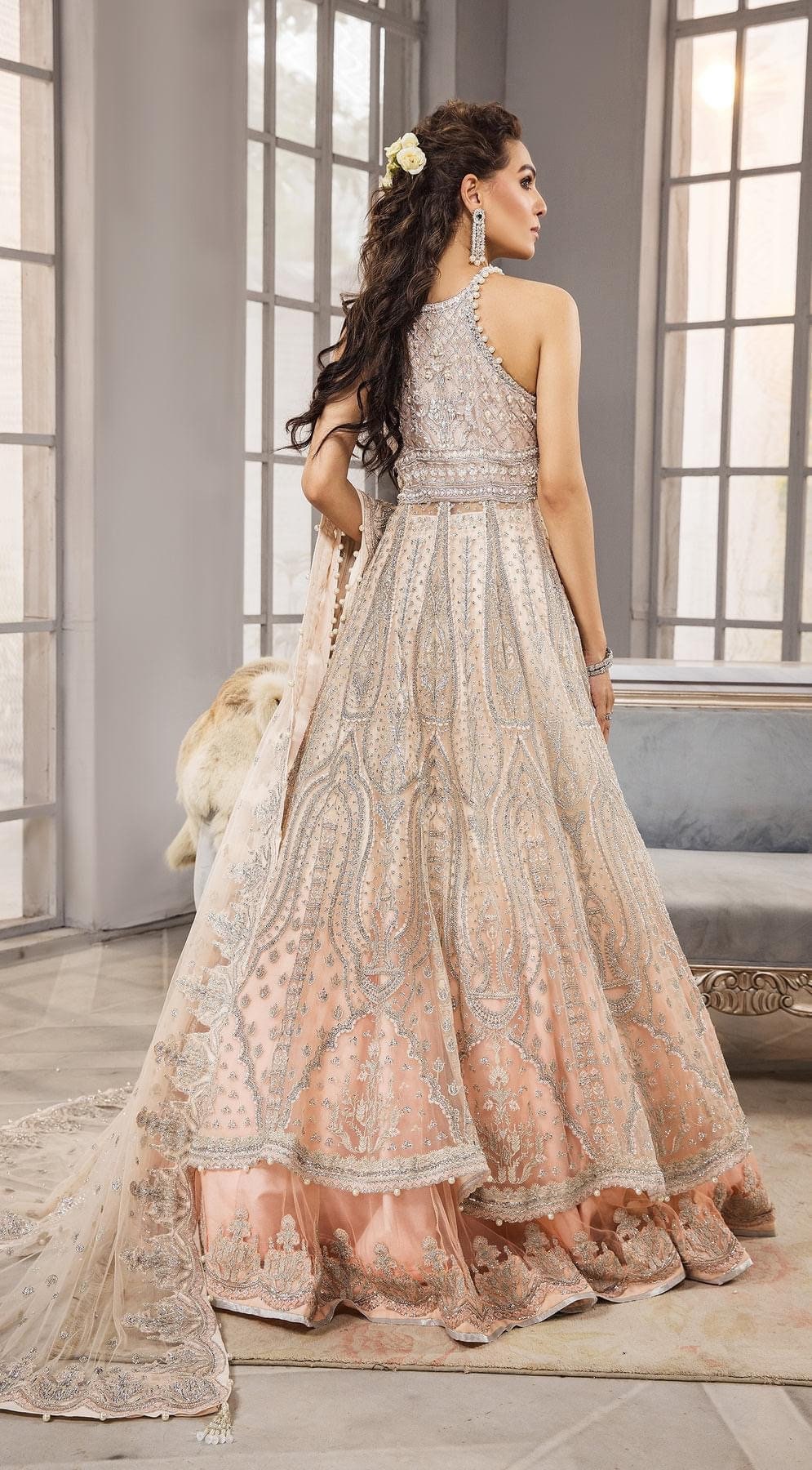 Pink Bridal Maxi Lehenga