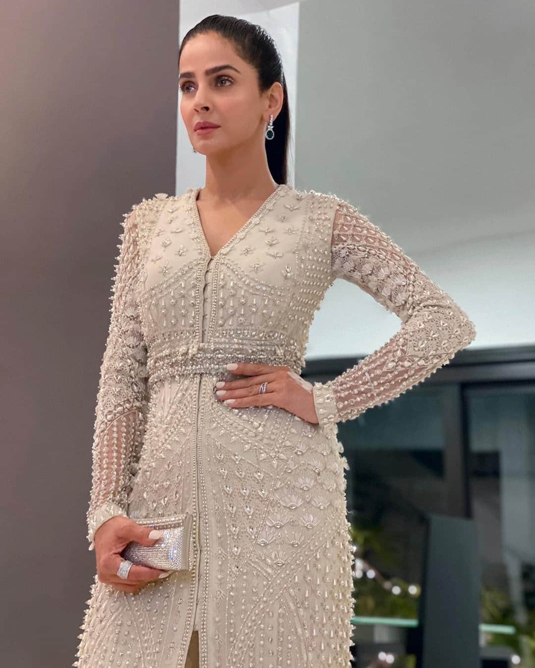 Saba | Pearl White Dress