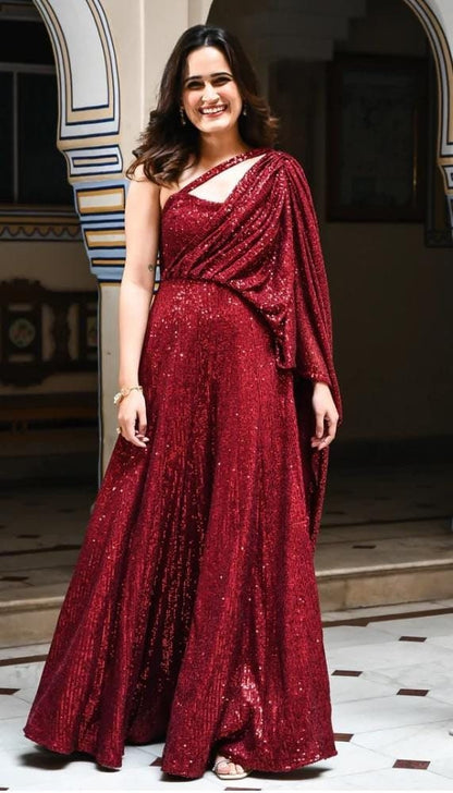 Red Sari Dress – Irma Haroon