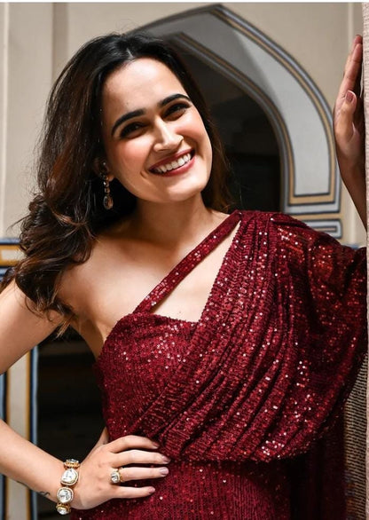 Red Sari Dress